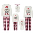 thumbnail image 1 of RUINIXCW Family Christmas Pajamas Matching Sets Xmas PJS Holiday Jammies for Whole Family Letters Long Sleeve Tops and Plaid Pants Family Christmas Outfits Sleepwear, 1 of 10