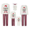 thumbnail image 1 of RUINIXCW Family Christmas Pajamas Matching Sets Xmas PJS Holiday Jammies for Whole Family Letters Long Sleeve Tops and Plaid Pants Family Christmas Outfits Sleepwear, 1 of 10