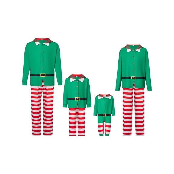 RUINIXCW Family Matching Christmas Elf Costume Set Holiday Cosplay Outfit for Party Photos X‑mas Themed Gathering