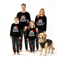thumbnail image 1 of RUINIXCW Family Matching Christmas Pajamas Set Xmas PJS Holiday Jammies Letter String Lights Print Shirt and Pants Mommy and Me Christmas Outfits Sleepwear, 1 of 10