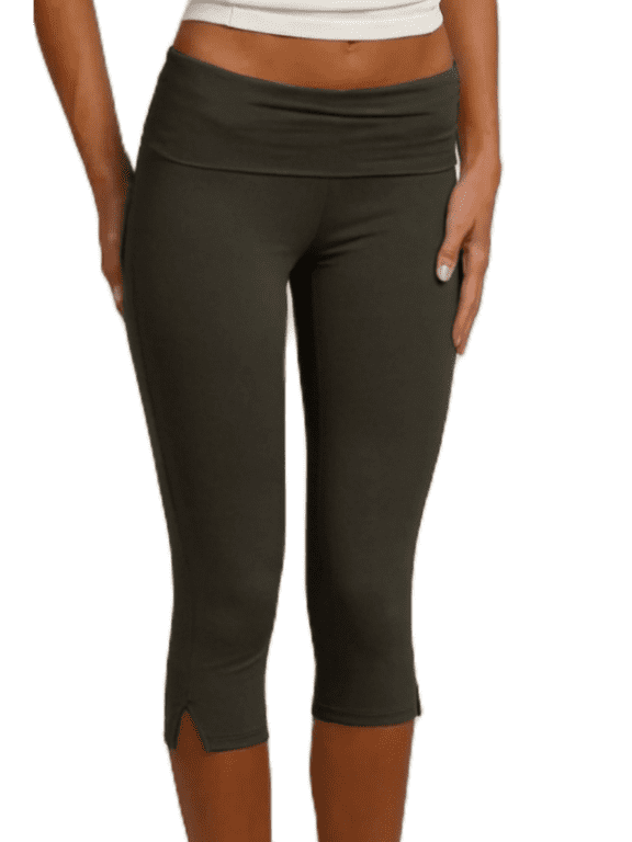 Fitted Capri Pants for Women Split Hem Capri Pants Mid Rise Stretch Capri Leggings Skinny Cropped Going Out Dress Pants Work Business Casual Capris Pants