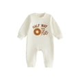 thumbnail image 1 of RUINIXCW Half Way to One Clothes Baby Boy Girl Half Birthday Outfit Infant Boy Girl Fall Winter Clothes Letter Embroidery Romper One Piece Jumpsuit, 1 of 9