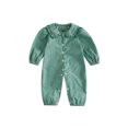 thumbnail image 1 of RUINIXCW Infant Girl Romper Puff Long Sleeve Solid Color Fall Jumpsuit, 1 of 8