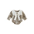 thumbnail image 1 of RUINIXCW Infant Girl Velvet Bubble Romper Long Sleeve Doll Collar Fall Jumpsuit, 1 of 8