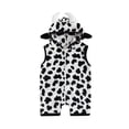 thumbnail image 1 of RUINIXCW Kids Cow Costume Toddler Baby Boy Girl Halloween Animal Costume Cosplay Outfit Plush Jumpsuit Infant Fall Winter Clothes Zip Hooded Romper, 1 of 10