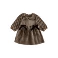 thumbnail image 1 of RUINIXCW Kids Girls Plaid Dress, Long Sleeve Doll Collar Fall Dress for Casual Daily, 1 of 8