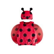 RUINIXCW Kids Ladybug Costume Newborn Toddler Baby Boy Girl Halloween Animal Costume Infant Cosplay Outfit Red Sleeveless Tops with Wing Hat Set