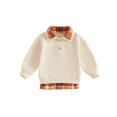 thumbnail image 1 of RUINIXCW Kids Sweatshirt, Long Sleeve Plaid Hoodie Pullover Clothes for Boys Girls, 1 of 8