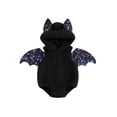 thumbnail image 1 of RUINIXCW Nebworn Baby Halloween Bat Costume Infant Baby Girl Boy Halloween Outfit Fall Winter Warm Plush Sleeveless Hood Romper Playsuit with Wing, 1 of 10