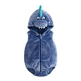 thumbnail image 1 of RUINIXCW Nebworn Baby Halloween Dinosaur Costume Infant Baby Girl Boy Halloween Outfit Fall Winter Warm Plush Sleeveless Hood Romper Playsuit with Tail, 1 of 10
