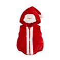 thumbnail image 1 of RUINIXCW Newborn Baby Christmas Costume Infant Baby Girl Boy Christmas Outfit Fall Winter Fleece Romper Sleeveless Hooded Zipper Xmas Cosplay Clothes, 1 of 9