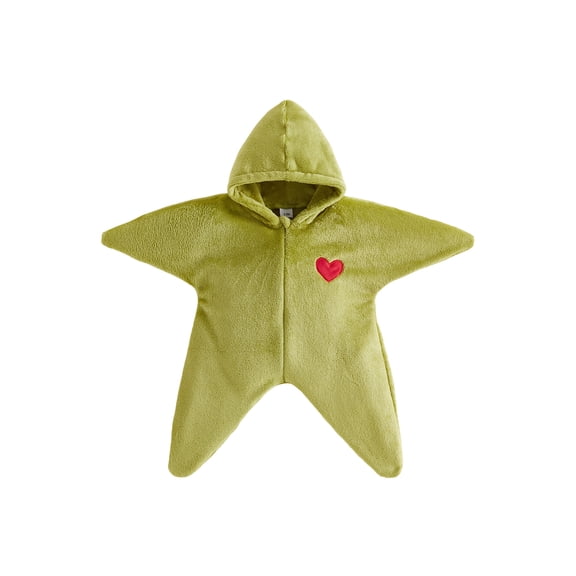 RUINIXCW Newborn Baby Christmas Costume Star Shape Santa Sleep Sack Hood Romper