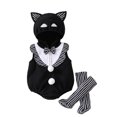 thumbnail image 1 of RUINIXCW Newborn Baby Girl Boy Halloween Cat Costume Infant Fall Winter Cosplay Outfit Warm Fleece Sleeveless Hooded Zipper Romper Stockings Set, 1 of 10