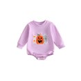 thumbnail image 1 of RUINIXCW Newborn Baby Girl Boy Outfit Bubble Romper Sweatshirt Infant Baby Boy Girl Fall Winter Clothes Spider Web Pumpkin Embroidery Long Sleeve Bodysuits Jumpsuits, 1 of 9