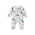 thumbnail image 1 of RUINIXCW Newborn Baby Girl Hospital Going Home Outfit Infant Baby Girl Spring Fall Winter Clothes Duck Mallard Romper Waffled Long Sleeve Zip Jumpsuit, 1 of 8