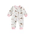 thumbnail image 1 of RUINIXCW Newborn Baby Girl Hospital Going Home Outfit Infant Baby Girl Spring Fall Winter Clothes Duck Mallard Romper Waffled Long Sleeve Zip Jumpsuit, 1 of 10