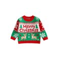 thumbnail image 1 of RUINIXCW Toddler Baby Baby Girl Boy Christmas Ugly Sweater Fall Winter Xmas Knit Sweaters Infant Girl Boy Reindeer Long Sleeve Jumper Pullover Tops, 1 of 10