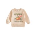 thumbnail image 1 of RUINIXCW Toddler Baby Boy Girl Fall Sweatshirt Infant Girl Boy Thanksgiving Halloween Outfit Pumpkin Print Long Sleeve Crew Neck Pullover Jumper Tops, 1 of 8