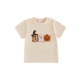 thumbnail image 1 of RUINIXCW Toddler Baby Boy Girl Halloween Shirt Outfit Kids Baby Boys Girls Summer Fall T Shirt Clothes Pumpkin Ghost Embroidery Short Sleeve Shirts Pullover Top, 1 of 9