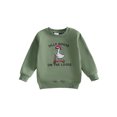 thumbnail image 1 of RUINIXCW Toddler Baby Boy Girl Silly Goose Outfit Infant Baby Girl Boy Fall Sweatshirt Clothes Goose Letters Embroidery Long Sleeve Crew Neck Pullover Tops, 1 of 9