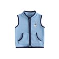 thumbnail image 1 of RUINIXCW Toddler Baby Boy Girl Thin Fleece Vest Jacket Infant Boy Fall Winter Clothes Zip Up Stand Collar Goose Embroidery Sleeveless Jacket Pocket, 1 of 10