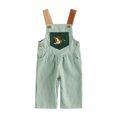thumbnail image 1 of RUINIXCW Toddler Baby Boy Striped Jumpsuits Embroidery Sleeveless Overall Pants, 1 of 8