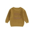 thumbnail image 1 of RUINIXCW Toddler Baby Boy Sweater Little Brother Outfit Infant Boys Spring Fall Winter Knit Sweaters Clothes Long Sleeve Letter Embroidery Knit Tops, 1 of 8