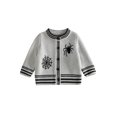 thumbnail image 1 of RUINIXCW Toddler Baby Boys Halloween Cardigans Fashion Spider Embroidery Long Sleeve Button Up Knit Sweaters, 1 of 8