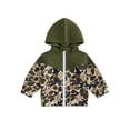 thumbnail image 1 of RUINIXCW Toddler Baby Boys Hooded Jacket Fashion Camouflage Patchwork Long Sleeve Zip Up Fall Coat, 1 of 7