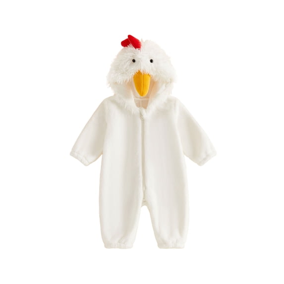 RUINIXCW Toddler Baby Costume Romper Cute Animal Long Sleeve Hooded Zipper Jumpsuit