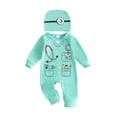 thumbnail image 1 of RUINIXCW Toddler Baby Doctor Costume Newborn Halloween Costume Infant Boy Girl Spring Fall Winter Clothes Long Sleeve Romper Jumpsuit and Hat Set, 1 of 10