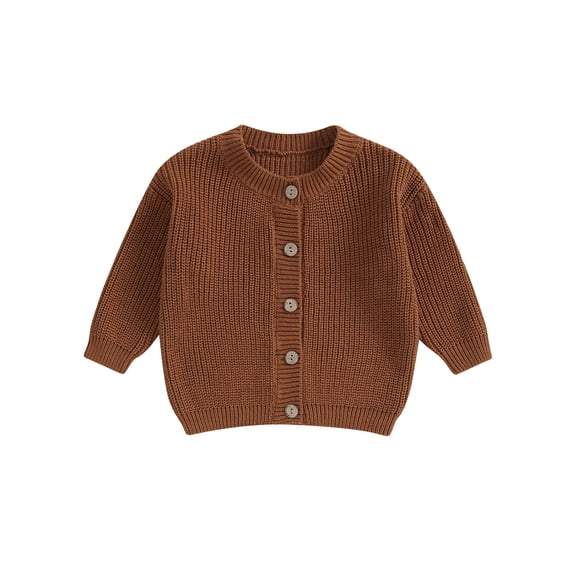 RUINIXCW Toddler Baby Girl Boy Cardigan Sweater Spring Fall Winter Warm Knit Sweaters Newborn Infant Clothes Solid Long Sleeve Button Up Knitwear Top
