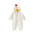 thumbnail image 1 of RUINIXCW Toddler Baby Girl Boy Halloween Chick Costume Cosplay Outfit Infant Fall Winter Clothes Snowsuit Fleece Jumpsuit Long Sleeve Hooded Romper, 1 of 10
