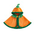 thumbnail image 1 of RUINIXCW Toddler Baby Girl Boy Halloween Pumpkin Costume Kids Infant Baby Fall Winter Poncho Plush Pumpkin Cloak Fancy Party Cape Funny Cosplay Outfit, 1 of 8