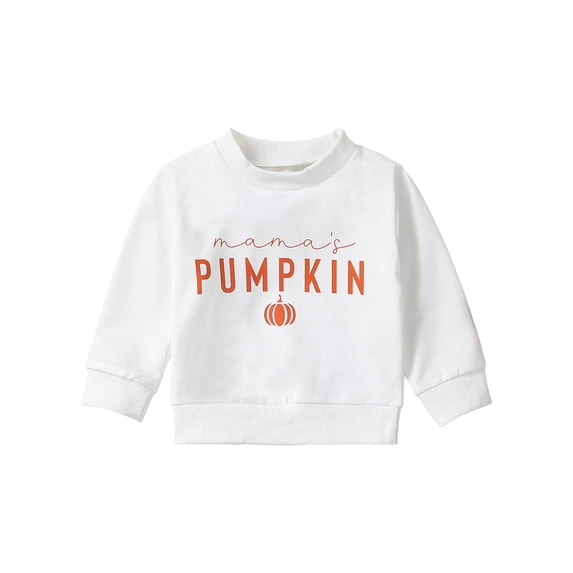 RUINIXCW Toddler Baby Girl Boy Halloween Sweatshirt Outfit Newborn Infant Fall Winter Sweatshirt Mama's Pumpkin Print Long Sleeve Pullovers Shirt Top