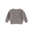 thumbnail image 1 of RUINIXCW Toddler Baby Girl Boy Knit Sweaters Newborn Infant Baby Boys Girls Fall Winter Warm Sweater Clothes Long Sleeve Crewneck Oversized Pullover Knitwear Top, 1 of 8
