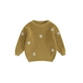 thumbnail image 1 of RUINIXCW Toddler Baby Girl Boy Knit Sweaters Newborn Infant Girl Fall Winter Clothes Kids Flower Jacquard Long Sleeve Knitwear Jumper Pullover Top, 1 of 8