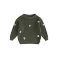 thumbnail image 1 of RUINIXCW Toddler Baby Girl Boy Knit Sweaters Newborn Infant Girl Fall Winter Clothes Kids Flower Jacquard Long Sleeve Knitwear Jumper Pullover Top, 1 of 8