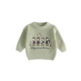 thumbnail image 1 of RUINIXCW Toddler Baby Girl Boy Silly Goose Sweater Outfit Newborn Infant Fall Winter Knit Sweaters Kids Goose Embroidery Long Sleeve Jumper Pullovers, 1 of 10