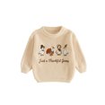 thumbnail image 1 of RUINIXCW Toddler Baby Girl Boy Thanksgiving Sweater Outfit Infant Boy Girl Fall Winter Clothes Kids Turcky Goose Knit Sweater Jumper Pullover Tops, 1 of 10