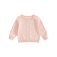 thumbnail image 1 of RUINIXCW Toddler Baby Girl Cardigan Sweater Spring Fall Winter Warm Knit Sweaters Jacket Newborn Infant Long Sleeve Button Up Knitwear Coat Tops, 1 of 8