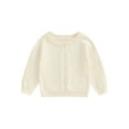 thumbnail image 1 of RUINIXCW Toddler Baby Girl Cardigan Sweater Spring Fall Winter Warm Knit Sweaters Jacket Newborn Infant Long Sleeve Button Up Knitwear Coat Tops, 1 of 8