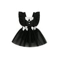 thumbnail image 1 of RUINIXCW Toddler Baby Girl Halloween Outfit Newborn Infant Baby Girls Witch Costume Summer Fall Romper Dress Flutter Sleeve Square Neck Tulle Dress, 1 of 9