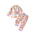 thumbnail image 1 of RUINIXCW Toddler Baby Girl Halloween Silk Stain Pajamas Set Kids Little Girl Fall Winter PJS Set Sleepwear Pumpkin Fuzzy Trim Long Sleeve Button Down Shirt and Pants Set Loungewear Homewear, 1 of 8