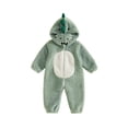 thumbnail image 1 of RUINIXCW Toddler Baby Halloween Animal Costume Infant Dinosaur Shark Bunny Costume Baby Girl Boy Halloween Outfit Fall Winter Romper Warm Plush Long Sleeve Zipper Hood Jumpsuit with Tail, 1 of 9