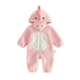 thumbnail image 1 of RUINIXCW Toddler Baby Halloween Animal Costume Infant Dinosaur Shark Bunny Costume Baby Girl Boy Halloween Outfit Fall Winter Romper Warm Plush Long Sleeve Zipper Hood Jumpsuit with Tail, 1 of 9