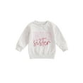 thumbnail image 1 of RUINIXCW Toddler Baby Girl Sweatshirts Big Sister Matching Outfit Little Girl Kids Letter Long Sleeve Crewneck Pullovers Spring Fall Winter Shirt Top, 1 of 8