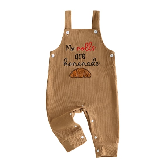 RUINIXCW Toddler Baby Thanksgiving Jumpsuit Sleeveless Overalls