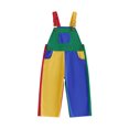 thumbnail image 1 of RUINIXCW Toddler Boy Overalls Contrast Color Adjustable Straps Sleeveless Jumpsuits, 1 of 9