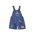 thumbnail image 1 of RUINIXCW Toddler Girl Boy Back to School Overalls Shorts Kids Pre Kindergarten Outfits Baby Boys Girls First Day of School Outfit Pencil Apple Letter Embroidery Adjustable Strap Fall Summer Jumpsuit, 1 of 9
